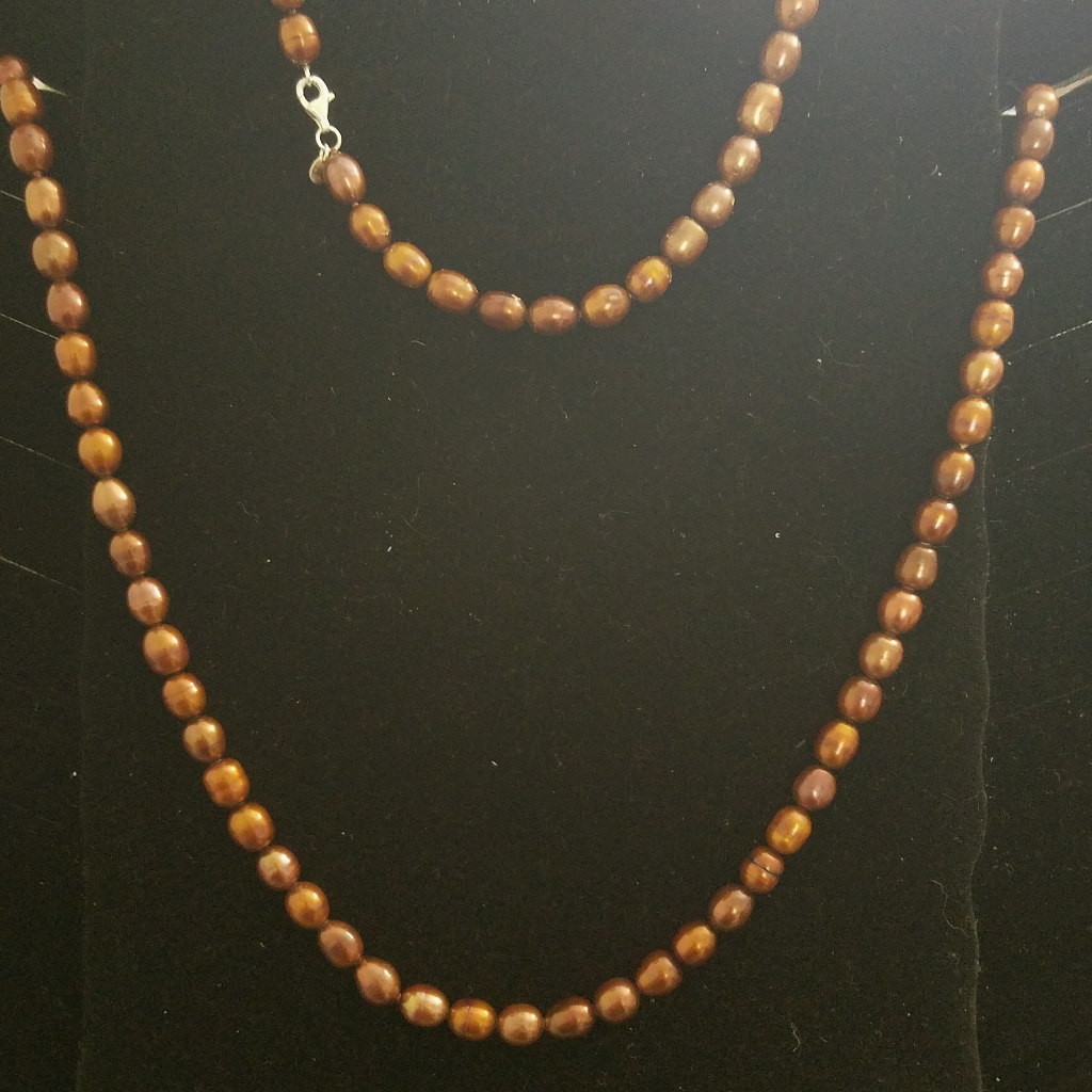 36 Inch Chocolate Pearls